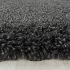 Round high-pile floor rug - Fuzzy Dark Grey