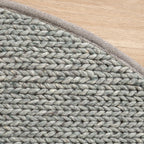 Round Wool Rug - Twist Green