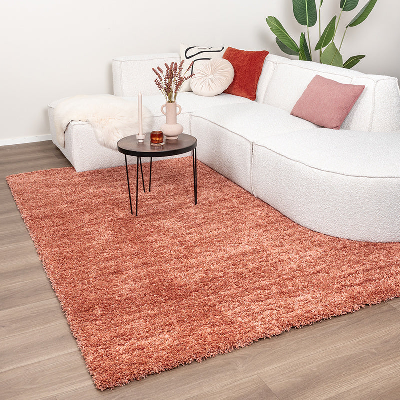 Washable High-Pile Rug - Tidy Terracotta