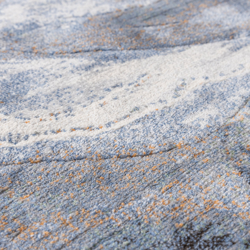 Abstract Rug - Xavier Wave Blue/Grey