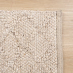 Wool Woven Rug - Knit Beige