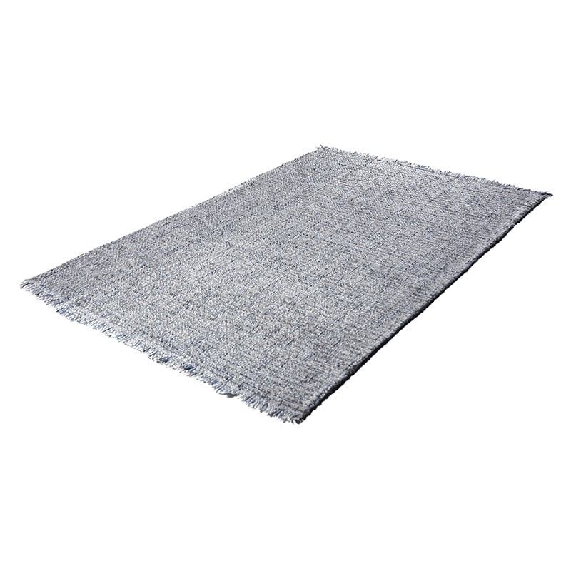 Wool Floor Rug - Trinette Blue/Cream