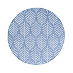 Round Outdoor Rug - Summer Leaves Blue