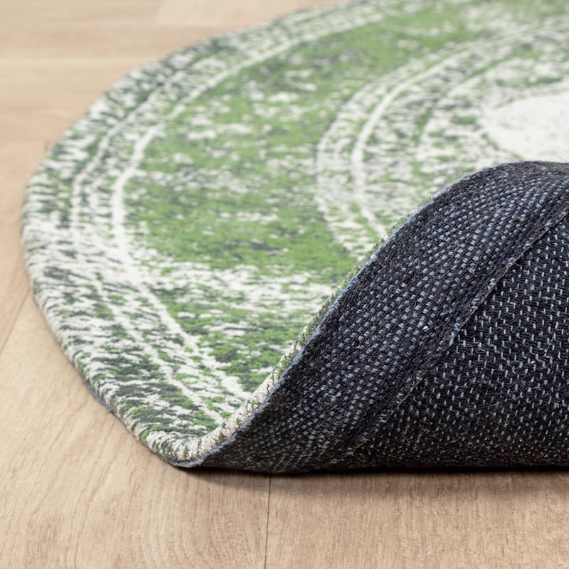 Round Vintage Rug - Admire Green
