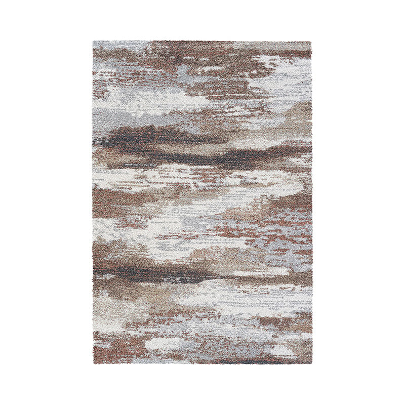 High-pile floor rug - Modesto Brown/Grey 6787