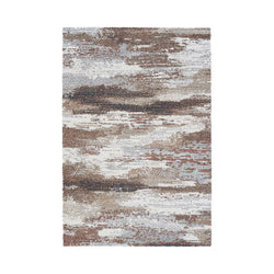 High-pile floor rug - Modesto Brown/Grey 6787