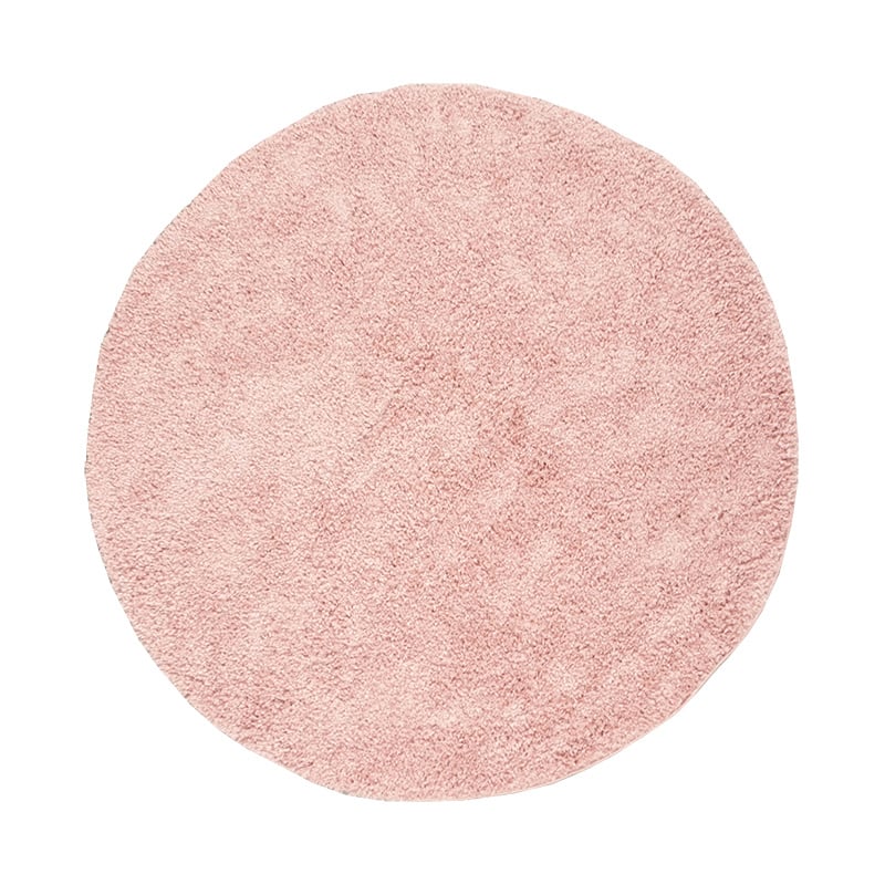 Round High Pile Rug - Lofty Pink