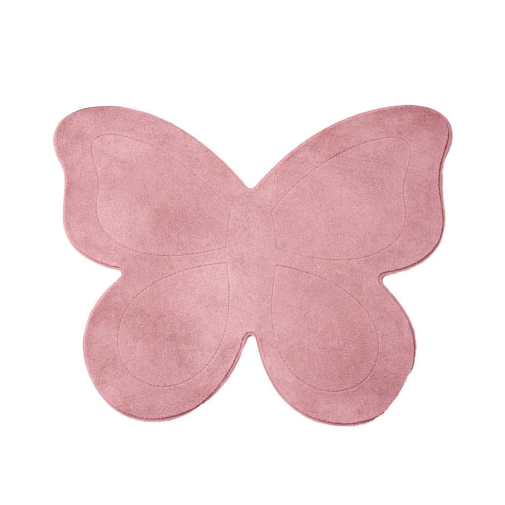 Washable Children’s Rug – Coco Butterfly Dark Pink
