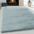 High-Pile Floor Rug - Fuzzy Light Blue
