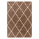 Low-pile floor rug - Smoothly Lines Brown/White