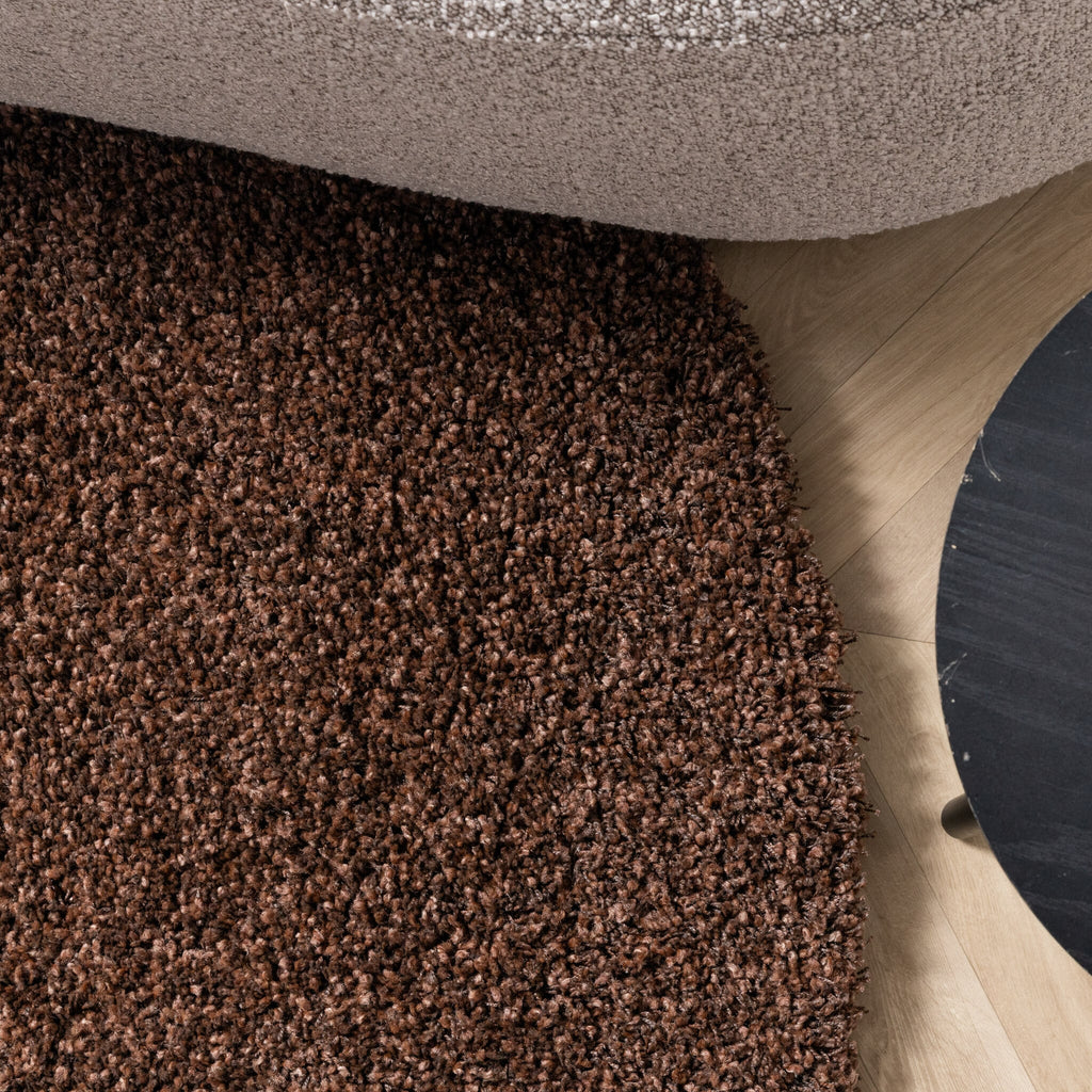 Round shaggy rug - Yves Brown