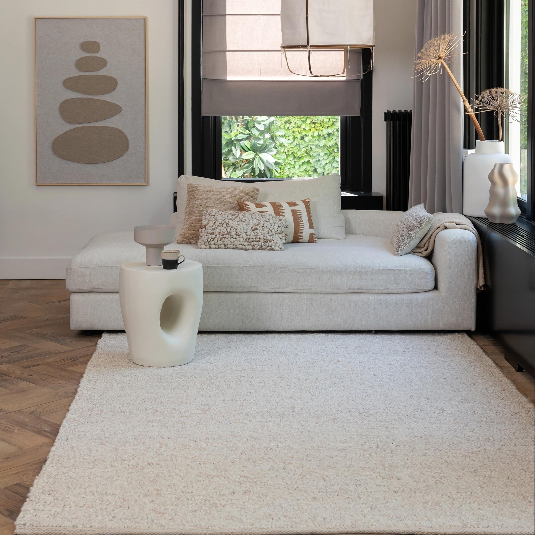 Wool Floor Rug - Bonita Beige 141