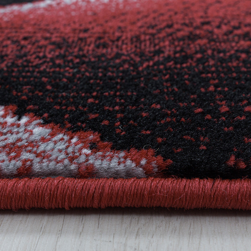 Modern Rug - Streaky Lines Red