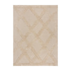 Wool Rug Beige - Tiddo Zigzag
