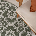 Round Outdoor Rug – Rio Flower Green