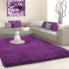 High-pile floor rug - Life Purple
