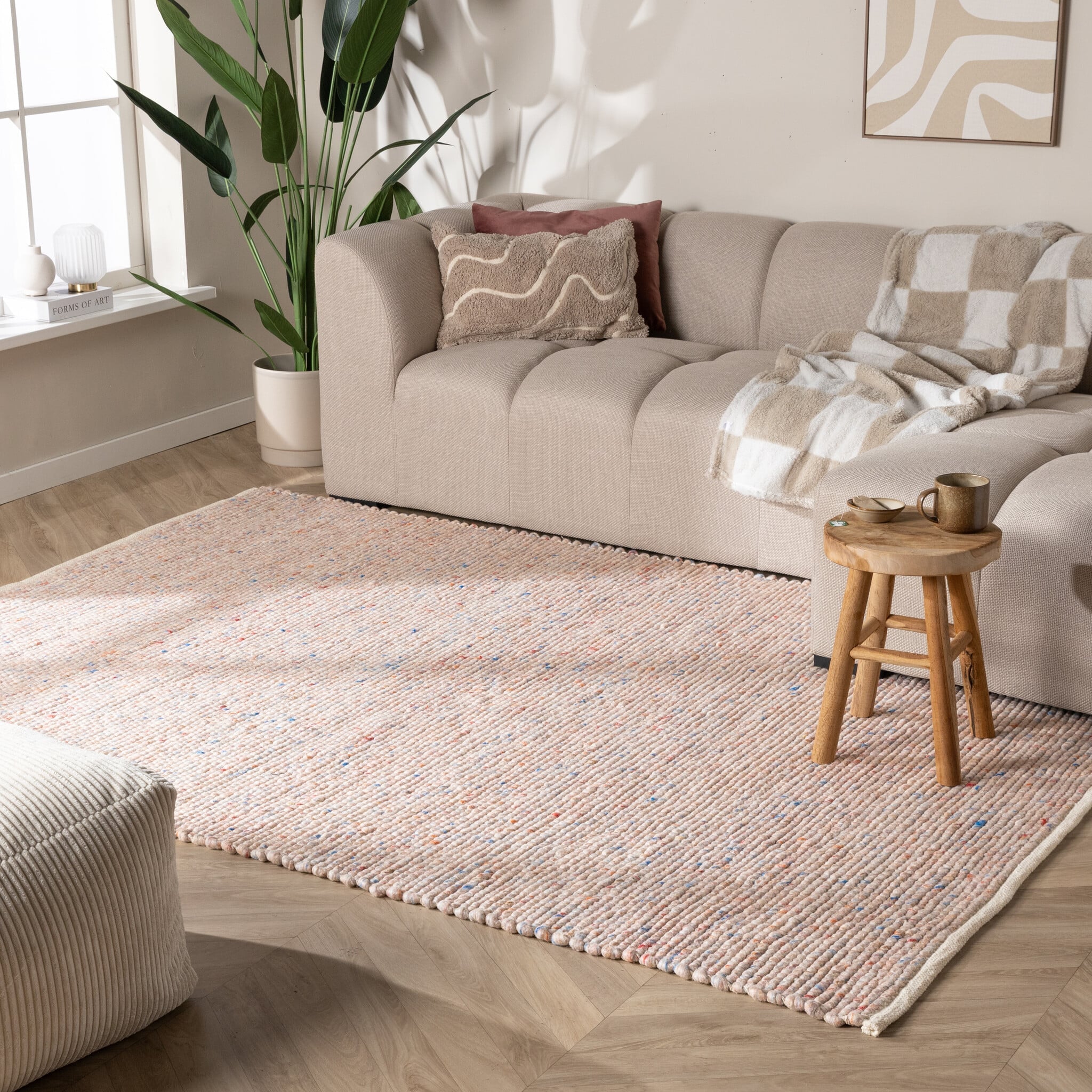 Wool Rug - Feline Pastel
