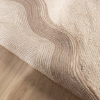 Round Washable Rug – Hazy Beige/Cream