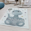 Children's Floor Rug - Pretty Dino Blue
