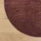 Round wool rug - Leone Red