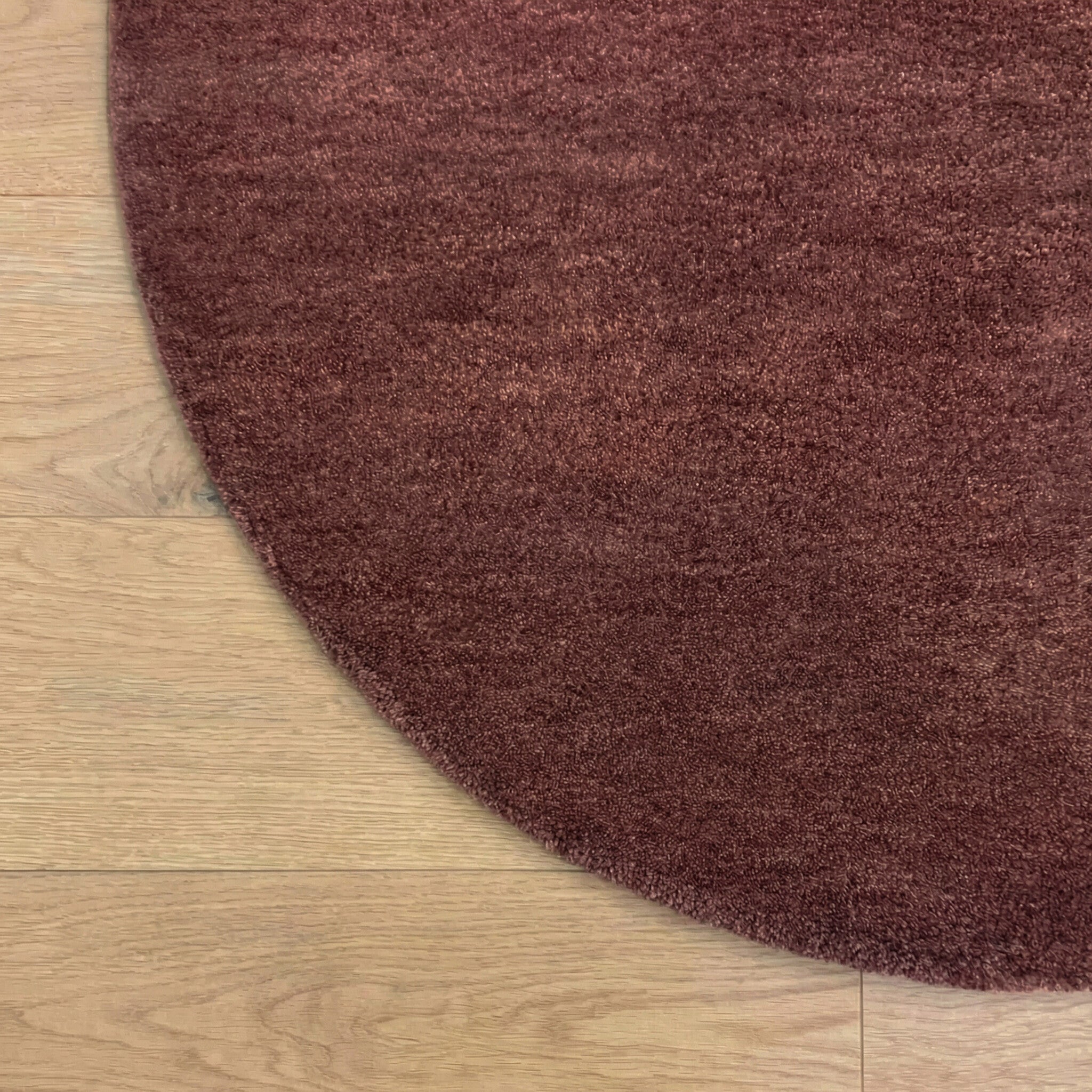 Round wool rug - Leone Red