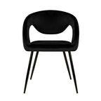 Velvet dining chair - Lenn Black