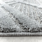 Round Scandinavian Rug - Pitea Double Grey