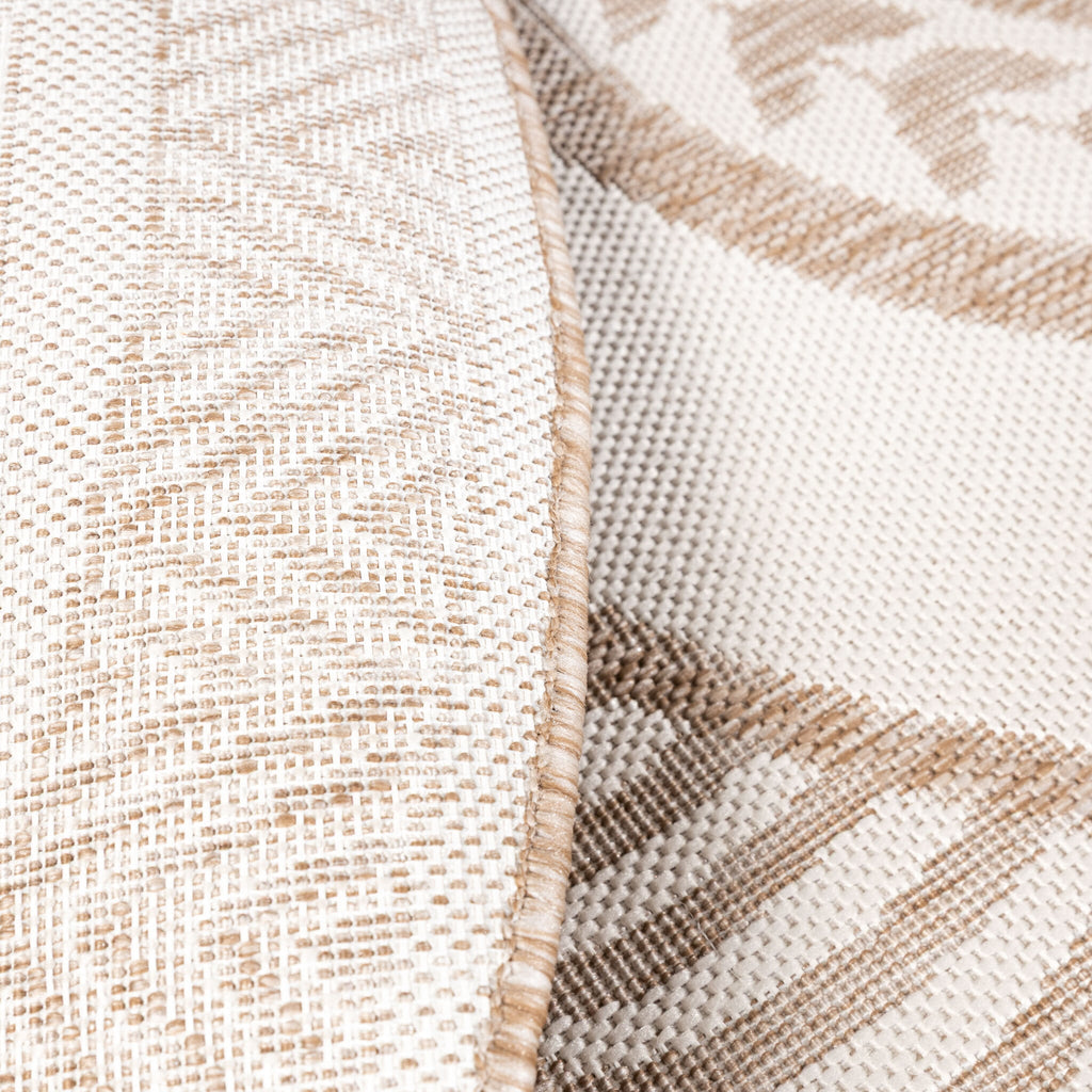 Round Jute Outdoor Rug – Nusa Medallion Beige/Cream