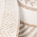 Round Jute Outdoor Rug – Nusa Medallion Beige/Cream
