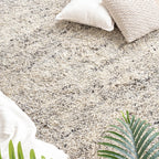 High Pile Wool Rug - Royal Cream/Grey