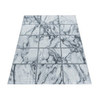 Modern floor rug - Marble Box Grey/Silver