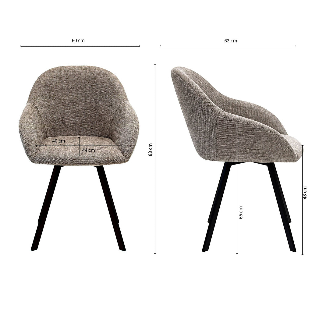 Swivel Chair - Olof Taupe