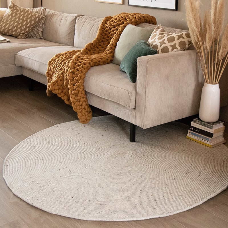 Round Wool Rug - Wise Grey/Blended