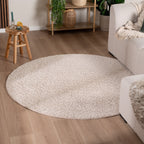 Round Fluffy Rug – Bobby Cream