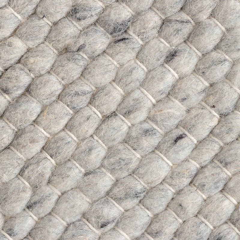 Round Wool Rug - Feline Grey/Blended