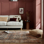 Jute floor rug - Mauro Vintage Brown/Blue