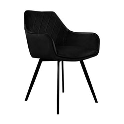 Velvet Dining Chair - Karl Black