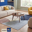 Geometric Rug – Swing Circles Blue/Brown