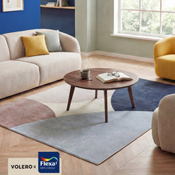 Geometric Rug – Swing Circles Blue/Brown