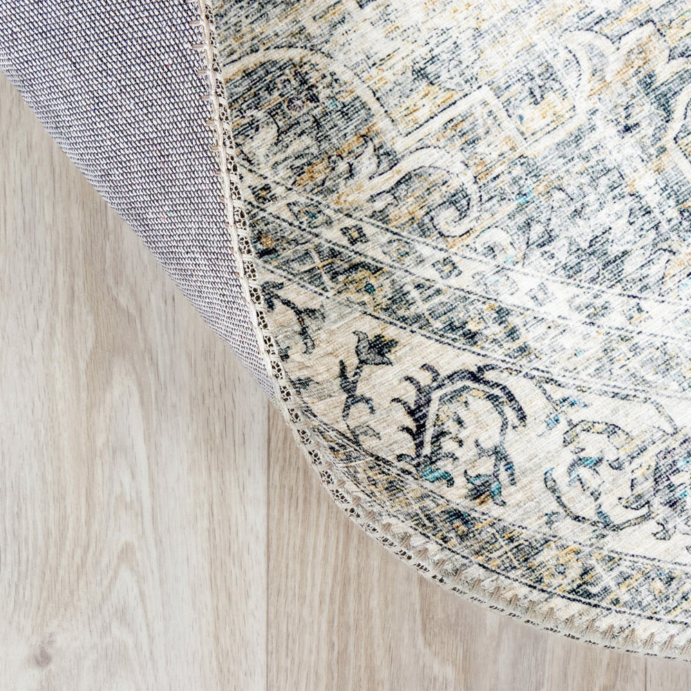 Round Vintage Rug - Lago Grey