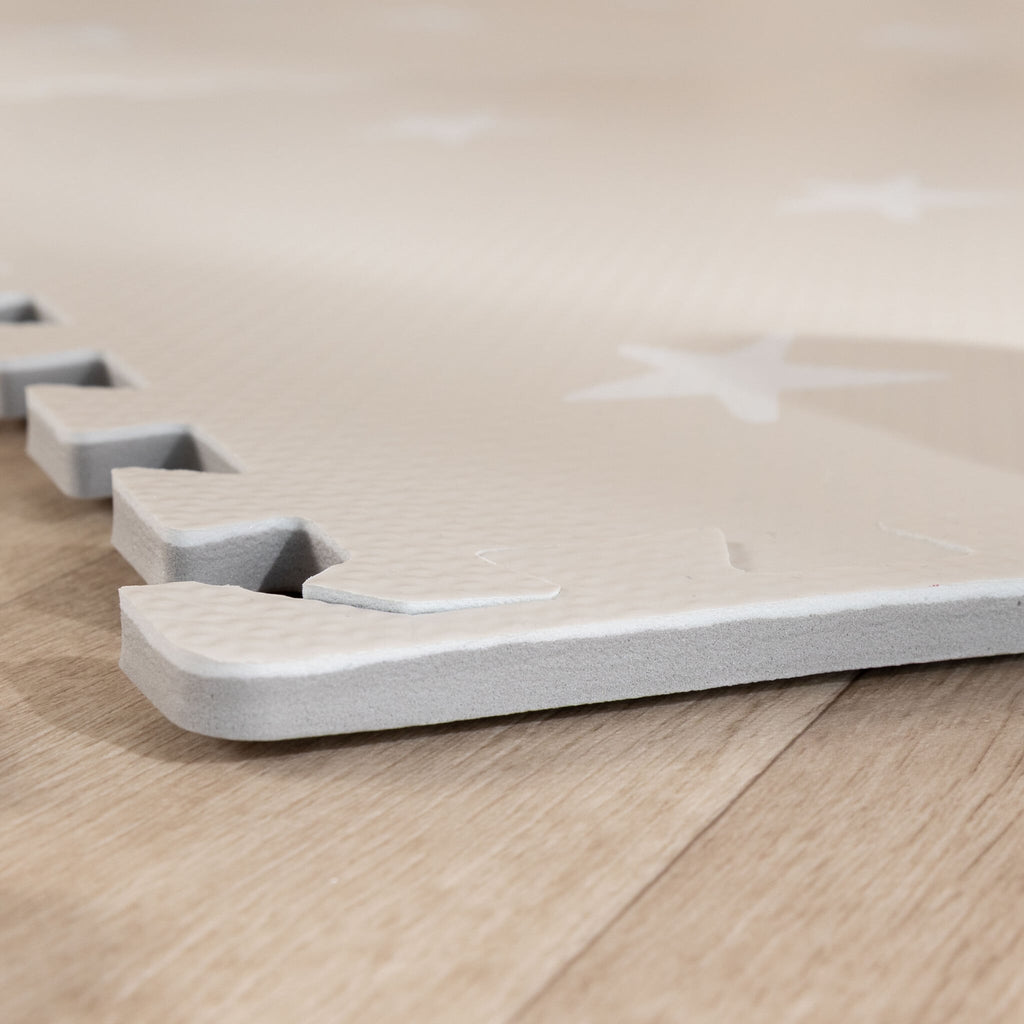 Foam puzzle mat - Alfie XL Stars Grey/Beige