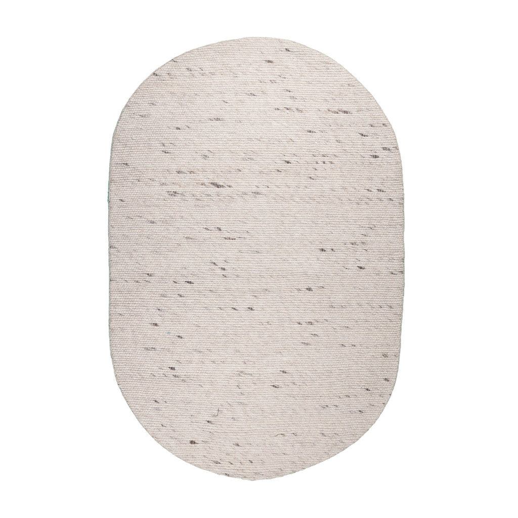 Oval Wool Rug - Feline White/Blended