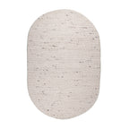 Oval Wool Rug - Feline White/Blended
