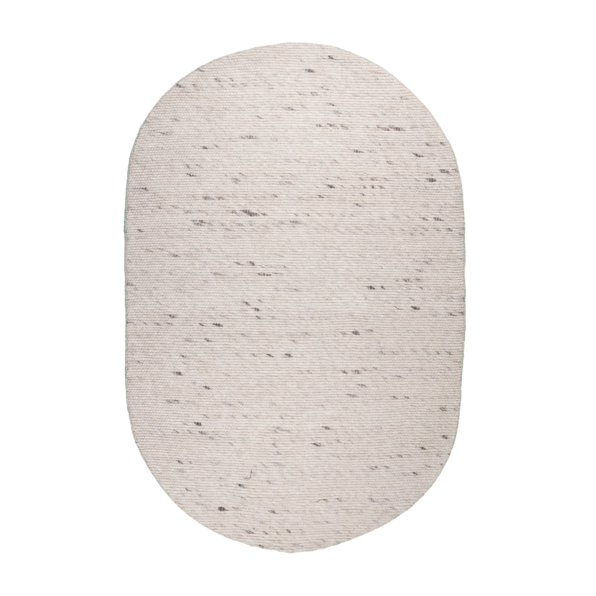 Oval Wool Rug - Feline White/Blended