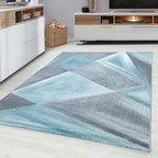 Modern Floor Rug - Brick Blue 1130