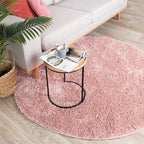 Round High Pile Rug - Lofty Pink