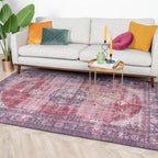Vintage Rug - Estate Medallion Burgundy