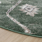 Round berber rug - Blend Aztec Green