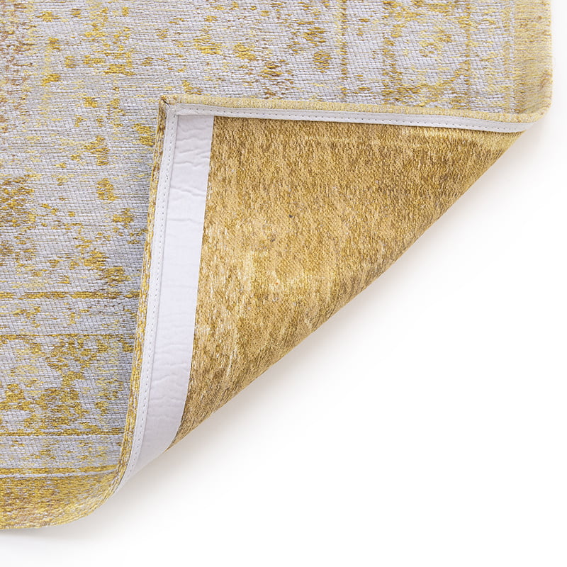 Vintage floor rug - Fading World Medallion Yellow 9062