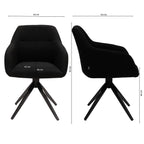 Swivel Chair - Rafi Black